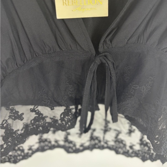 Rebellion Again Sheer Black Cardigan - Picture 5 of 6